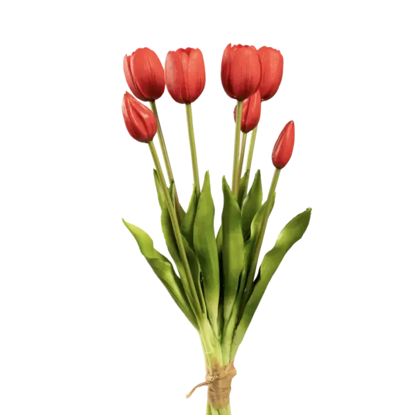 Artificial Tulip Bunch — Velvet Crimson Red | Vyne Boutique