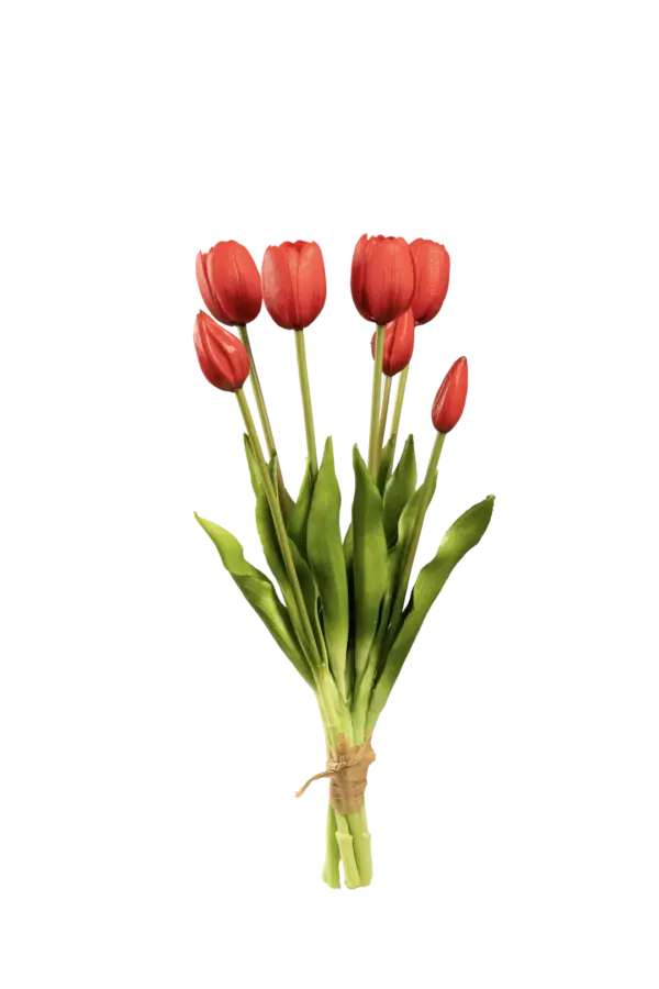 Artificial Tulip Bunch — Velvet Crimson Red | Vyne Boutique