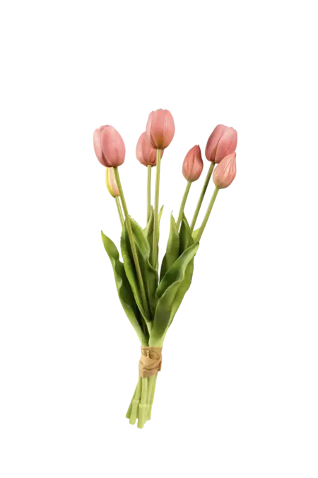 Artificial Tulip Bunch — Blush Petal Pink | Vyne Boutique