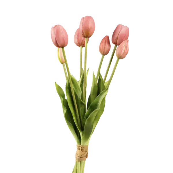 Artificial Tulip Bunch — Blush Petal Pink | Vyne Boutique