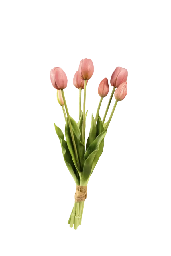 Artificial Tulip Bunch — Blush Petal Pink | Vyne Boutique