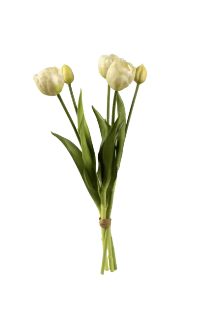 Artificial Tulip Bunch — Vanilla Cream | Vyne Boutique