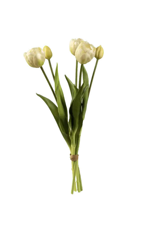 Artificial Tulip Bunch — Vanilla Cream | Vyne Boutique