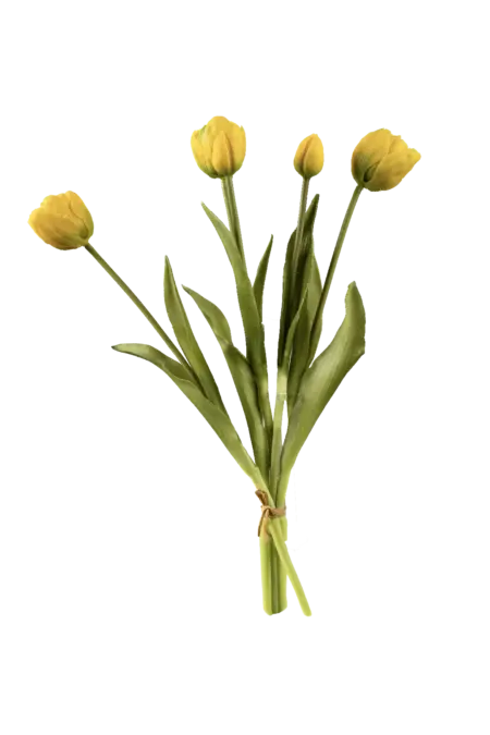 Artificial Tulip Bunch — Golden Bloom Yellow | Vyne Boutique