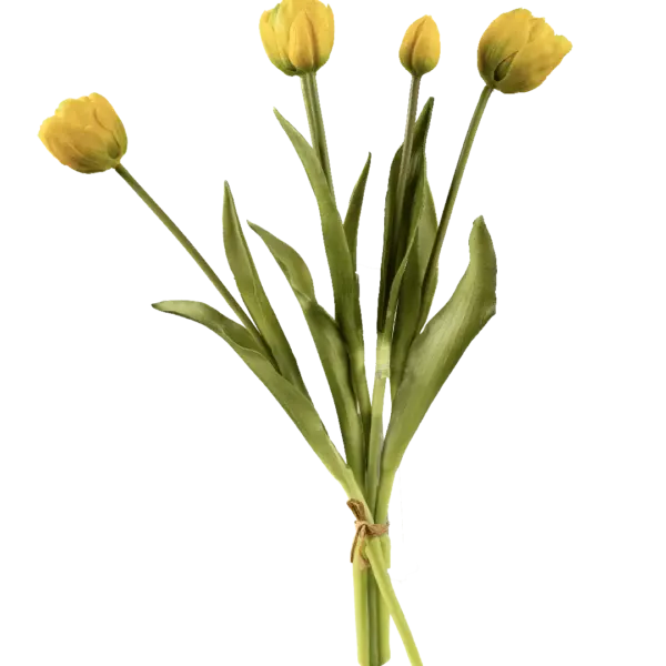 Artificial Tulip Bunch — Golden Bloom Yellow | Vyne Boutique