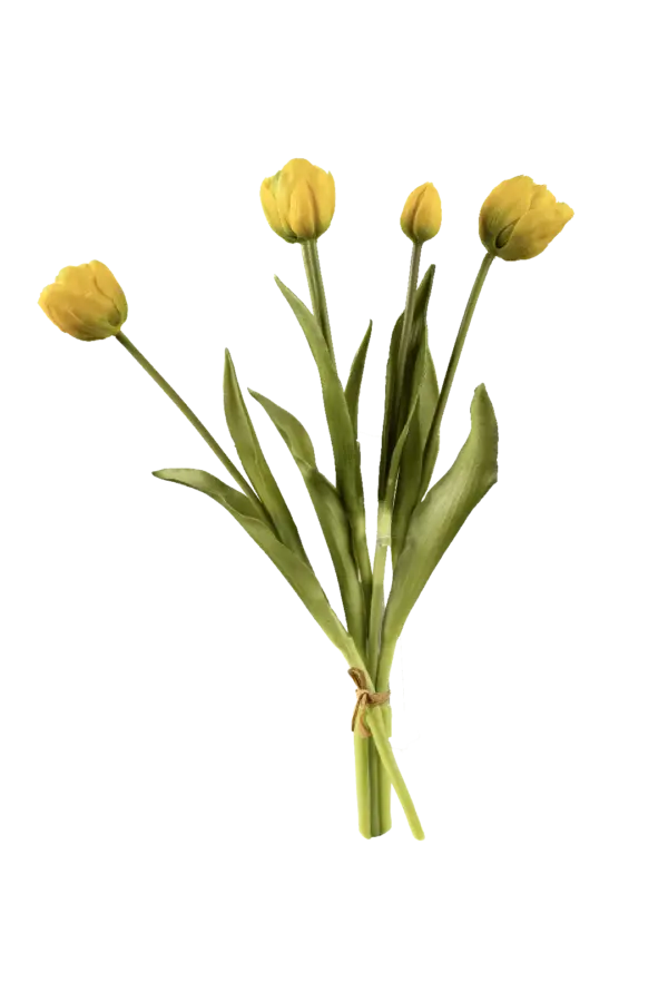 Artificial Tulip Bunch — Golden Bloom Yellow | Vyne Boutique