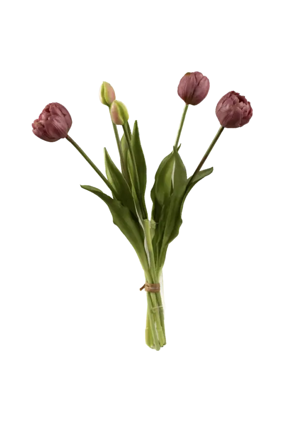Artificial Tulip Bunch — Mauve Silk Purple | Vyne Boutique