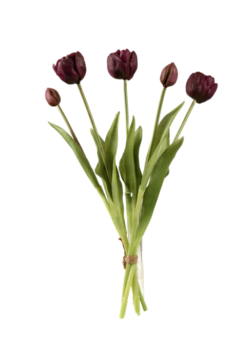 Artificial Tulip Bunch — Royal Plum Purple | Vyne Boutique