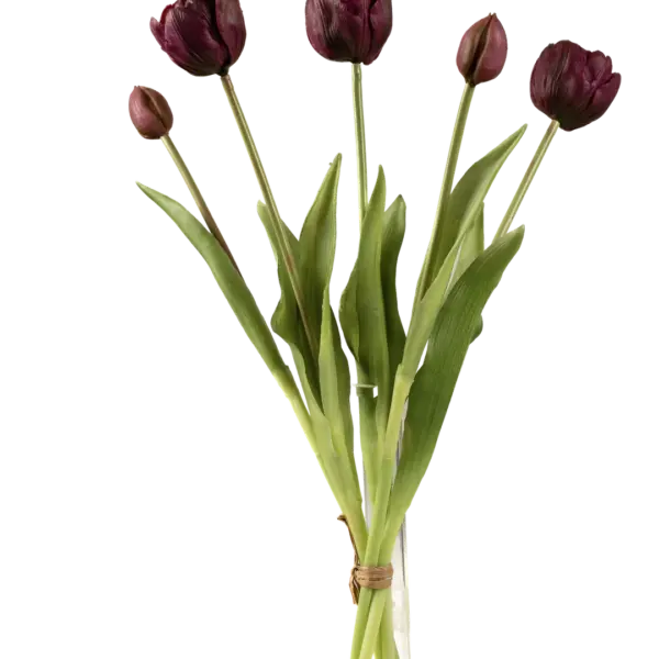 Artificial Tulip Bunch — Royal Plum Purple | Vyne Boutique