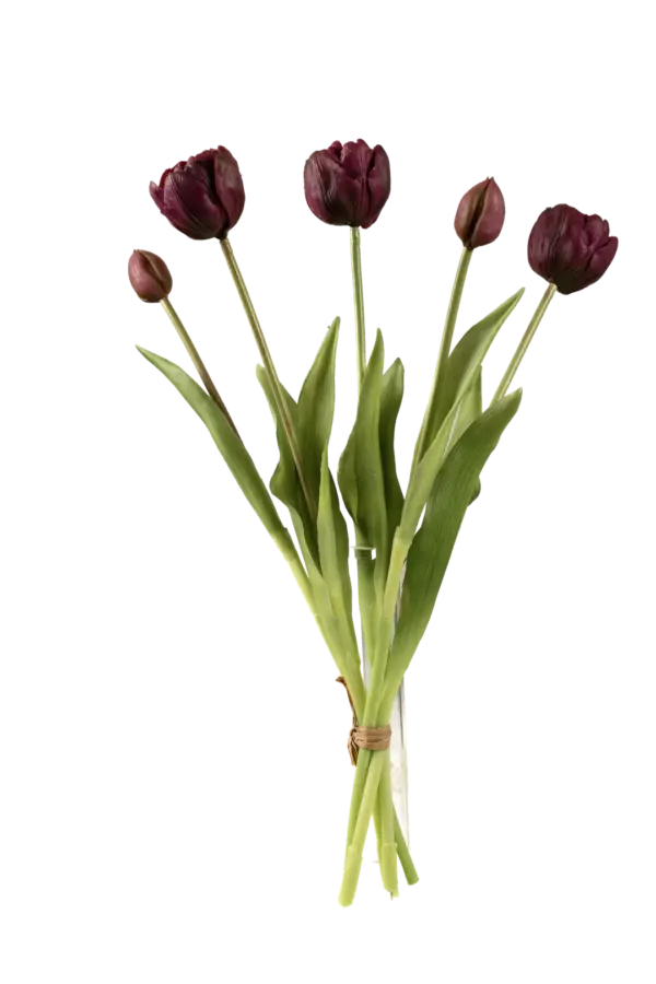 Artificial Tulip Bunch — Royal Plum Purple | Vyne Boutique