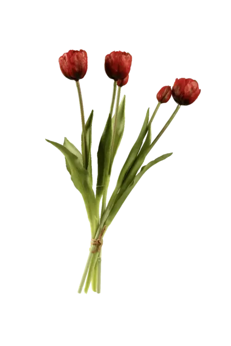 Artificial Tulip Bunch — Scarlet Bloom Red | Vyne Boutique