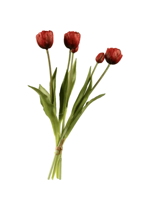 Artificial Tulip Bunch — Scarlet Bloom Red | Vyne Boutique