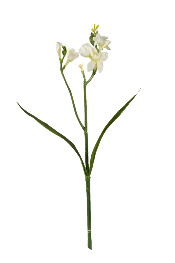Artificial Freesia Stem — Pure Snow White | Vyne Boutique
