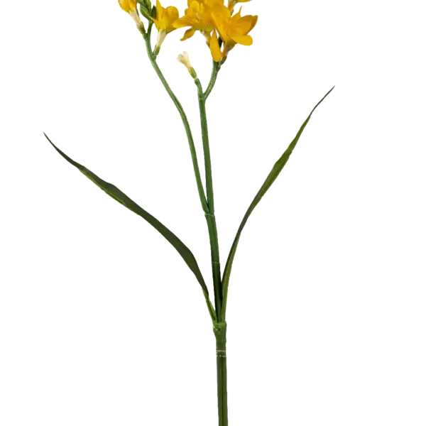 Artificial Freesia Stem — Golden Honey Yellow | Vyne