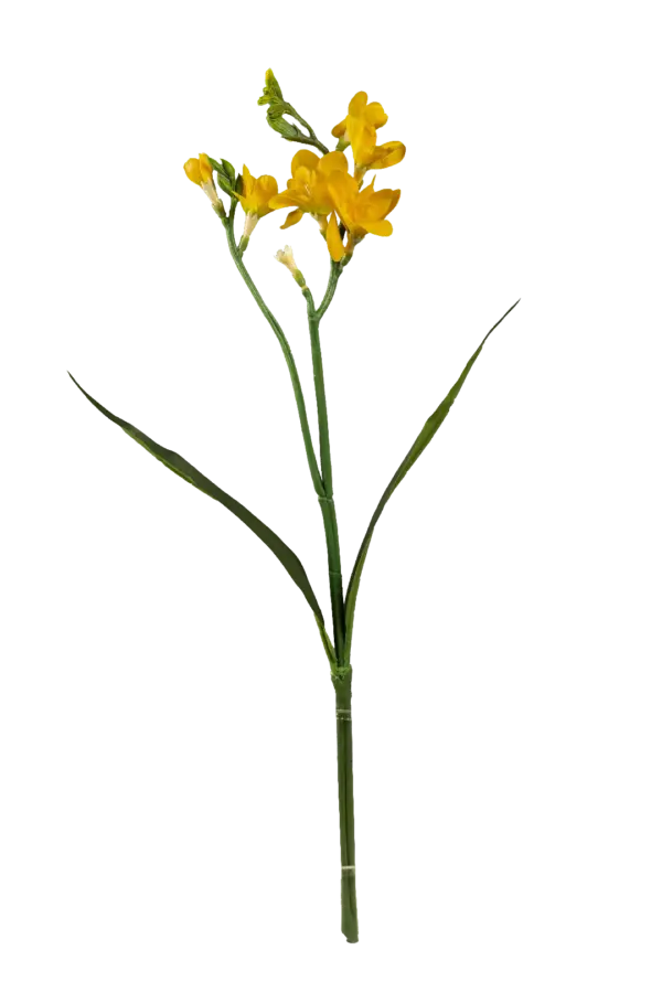 Artificial Freesia Stem — Golden Honey Yellow | Vyne