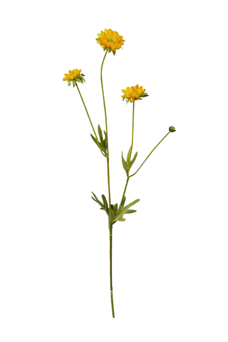 Artificial Zinnia Flower — Golden Glow Yellow | Vyne