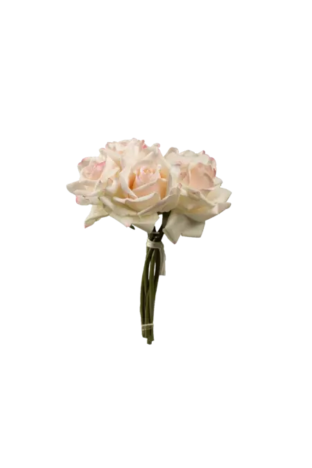 Artificial Rose Bunch — Ivory Blush Cream | Vyne Boutique
