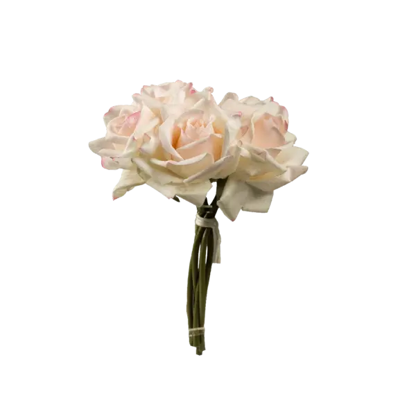 Artificial Rose Bunch — Ivory Blush Cream | Vyne Boutique