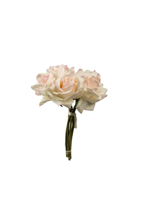 Artificial Rose Bunch — Ivory Blush Cream | Vyne Boutique