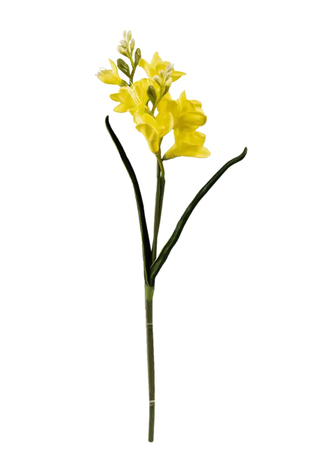 Artificial Freesia Stem — Lemon Silk Yellow | Vyne Boutique