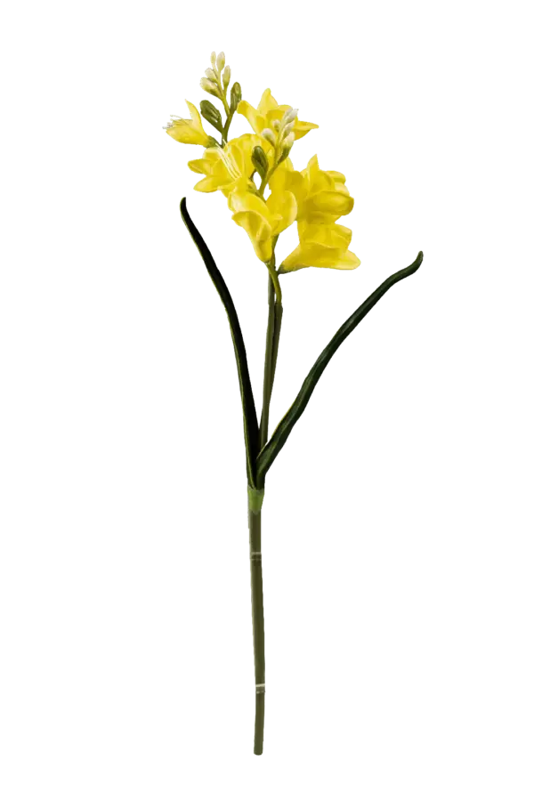 Artificial Freesia Stem — Lemon Silk Yellow | Vyne Boutique