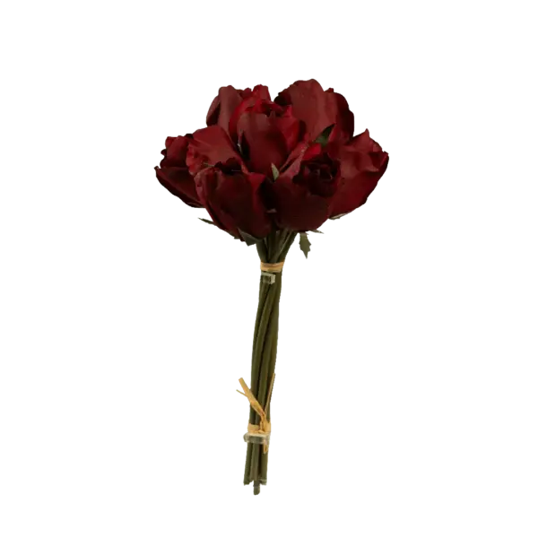 Artificial Rose Bunch — Crimson Reserve Red | Vyne Boutique