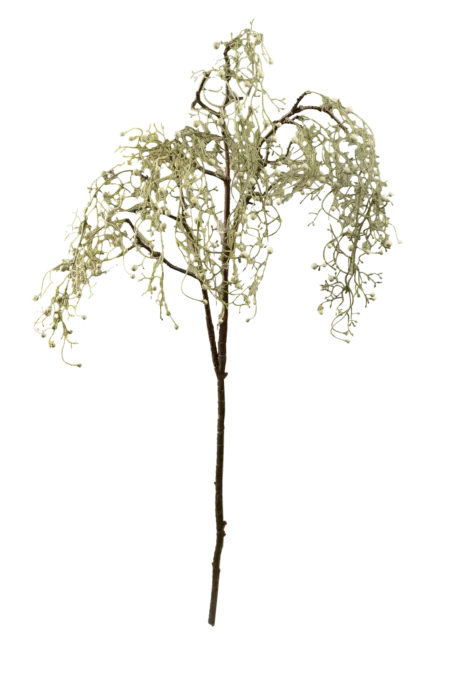 Artificial Berry Stem — Soft Ivory Silver Berry Branch | Vyne