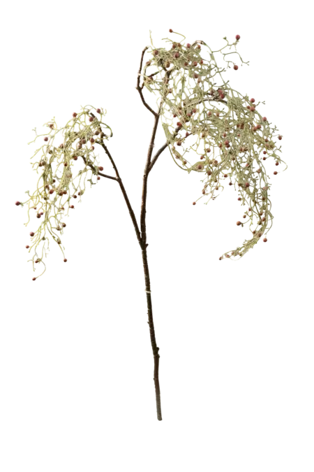 Artificial Berry Stem — Muted Rose Silver Berry Branch | Vyne