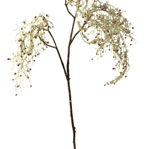 Artificial Berry Stem — Muted Rose Silver Berry Branch | Vyne