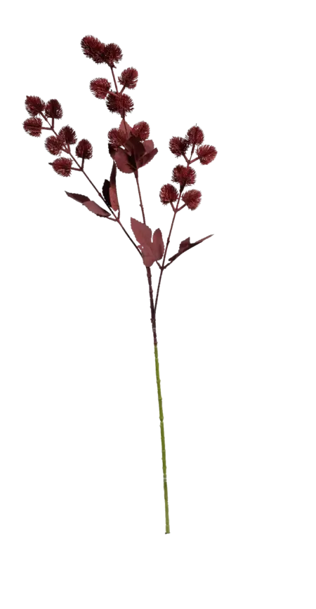 Artificial Thistle Stem — Deep Garnet | Vyne Boutique