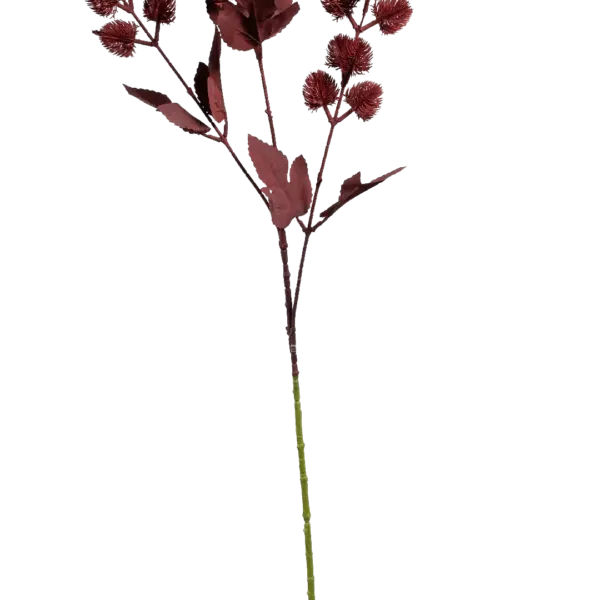 Artificial Thistle Stem — Deep Garnet | Vyne Boutique