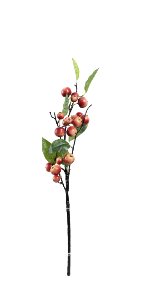 Artificial Berry Stem — Crimson Red Apple Berry | Vyne