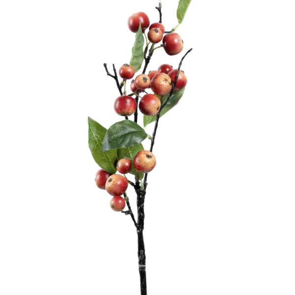 Artificial Berry Stem — Crimson Red Apple Berry | Vyne