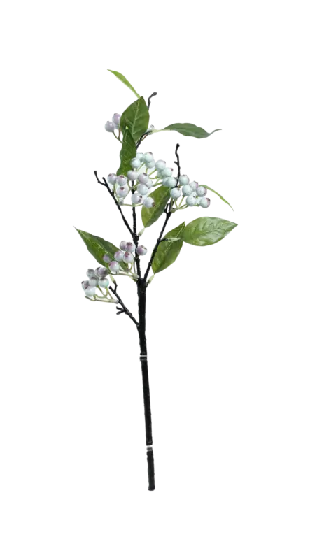 Artificial Hypericum Berry — Frosted Pearl White Spray | Vyne