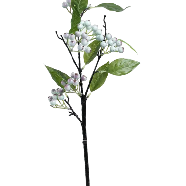 Artificial Hypericum Berry — Frosted Pearl White Spray | Vyne