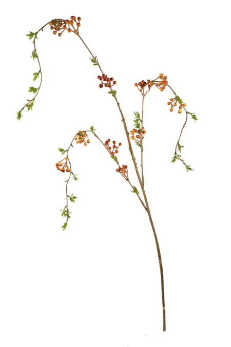 Artificial Hypericum Berry — Burnt Amber Orange Spray | Vyne
