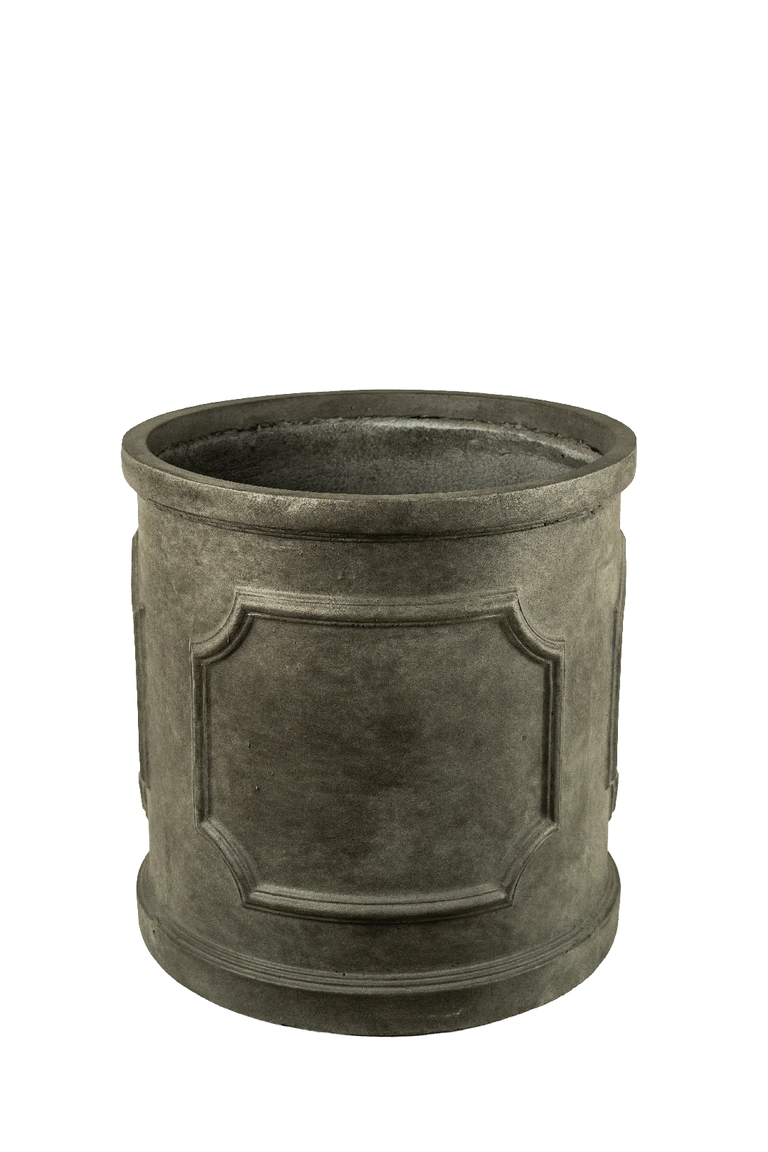 Midi Panel Drum Planter (Smoked Pewter) | Vyne Midi Panel Drum Planter (Smoked Pewter) | Vyne Boutique