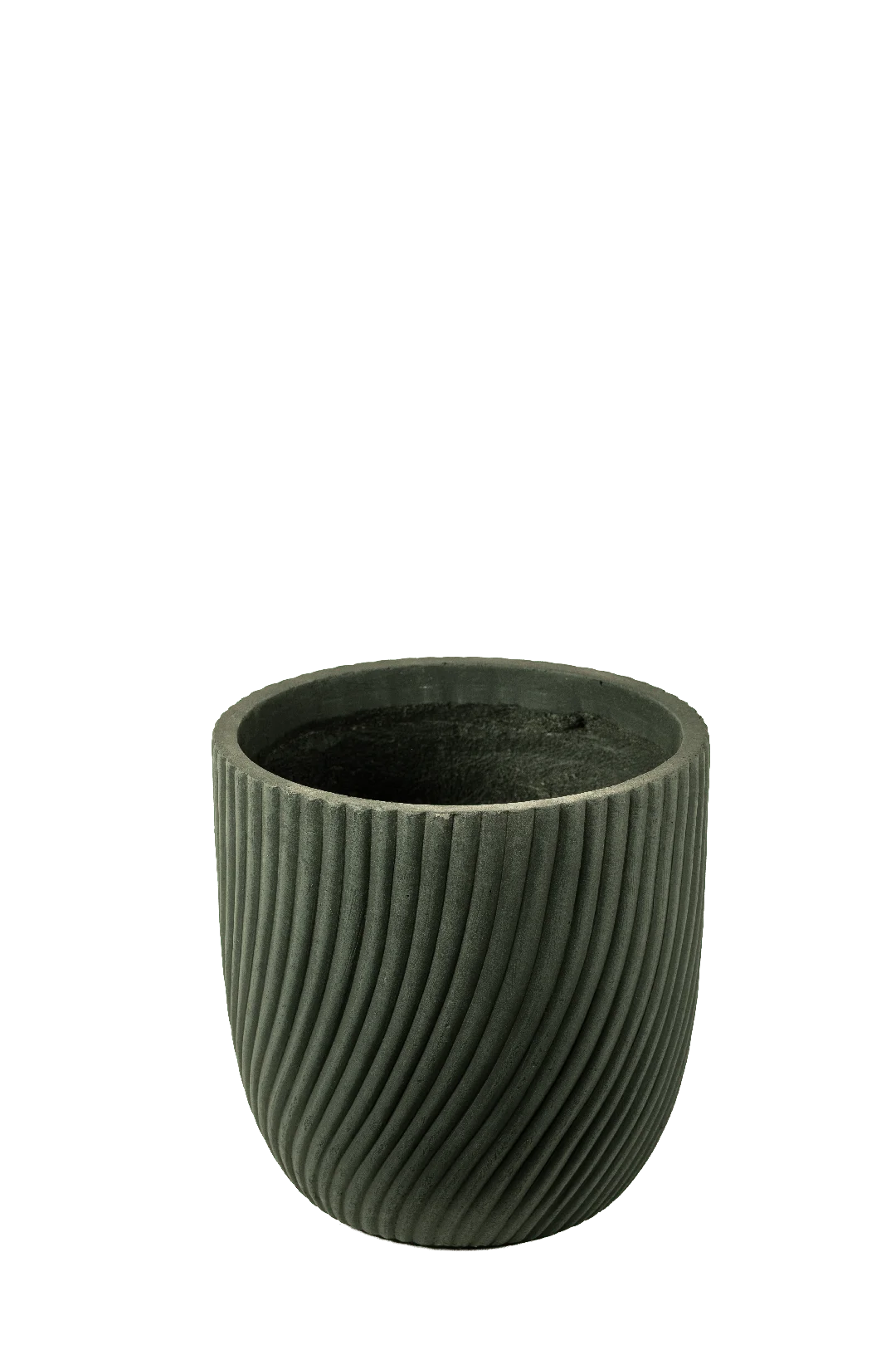 Midi Fluted Round Planter (Forest Matte) | Vyne Midi Fluted Round Planter (Forest Matte) | Vyne Boutique