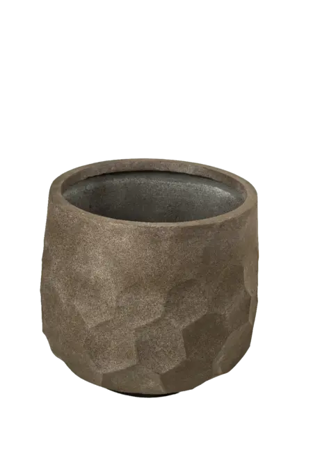 Grand Facet Drum Planter (Stone Ash) | Vyne Boutique