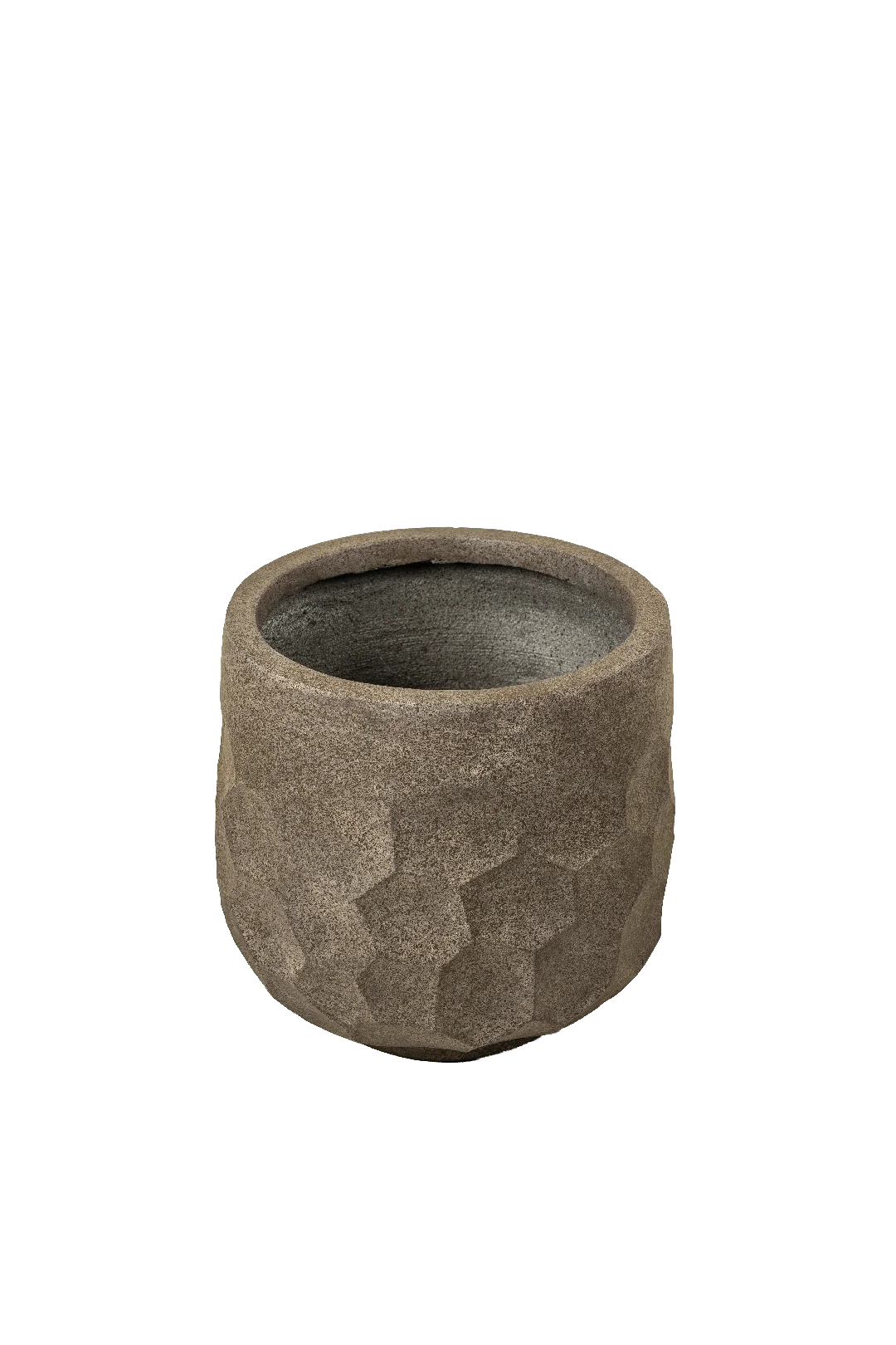 Midi Facet Drum Planter (Stone Ash) | Vyne Midi Facet Drum Planter (Stone Ash) | Vyne Boutique