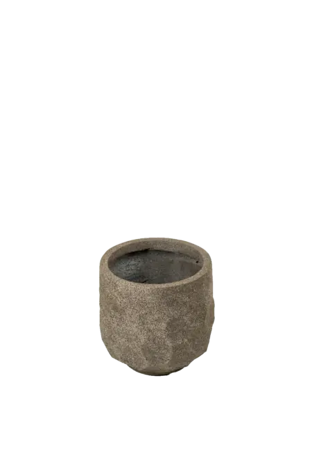 Petit Facet Drum Planter (Stone Ash) | Vyne Boutique
