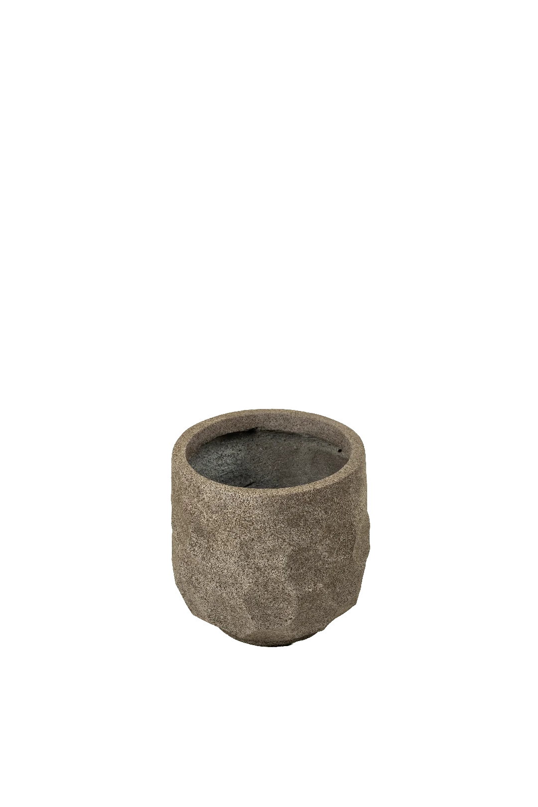 Petit Facet Drum Planter (Stone Ash) | Vyne Petit Facet Drum Planter (Stone Ash) | Vyne Boutique