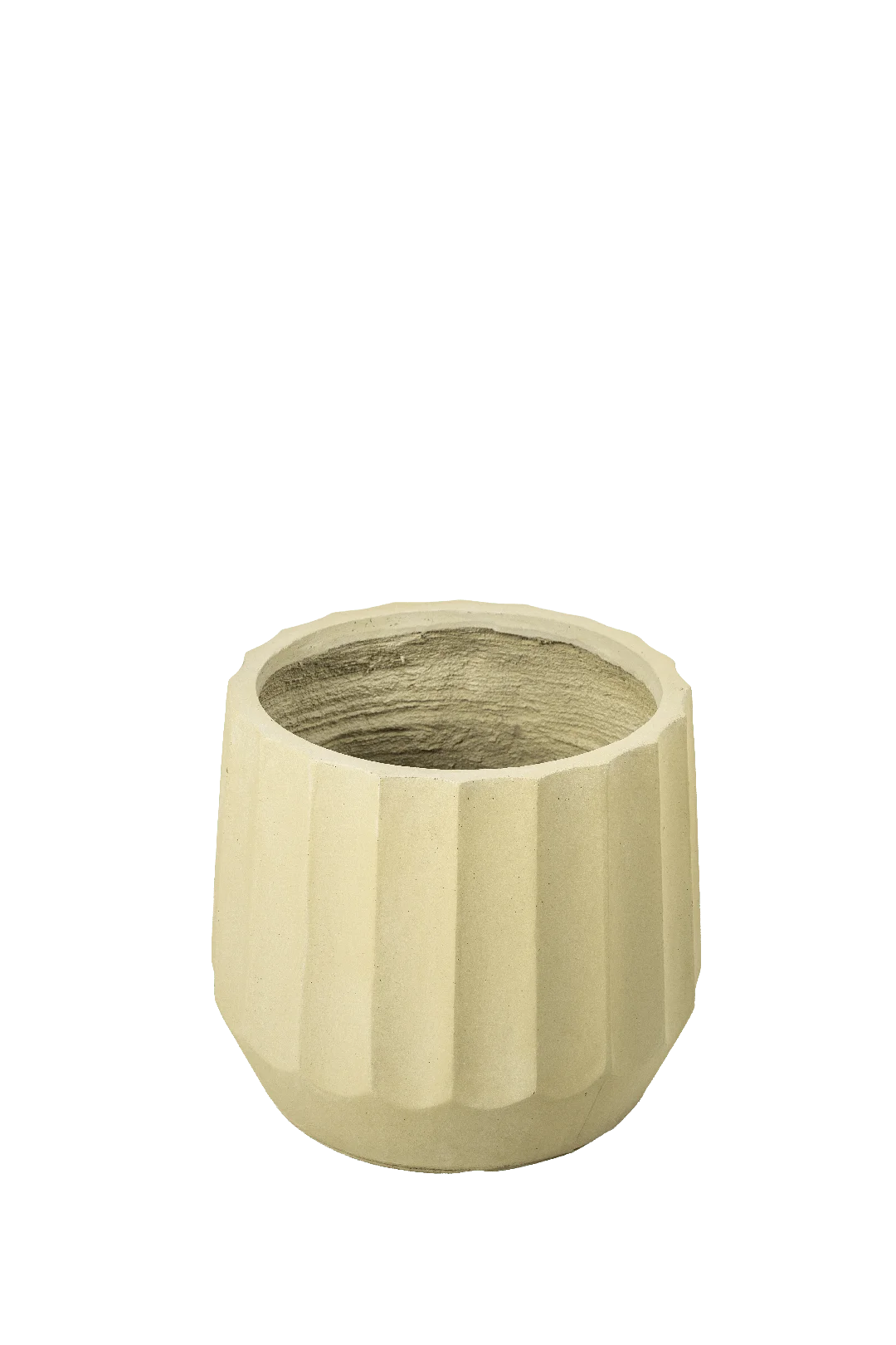 Midi Fluted Drum Planter (Soft Ivory) | Vyne Midi Fluted Drum Planter (Soft Ivory) | Vyne Boutique