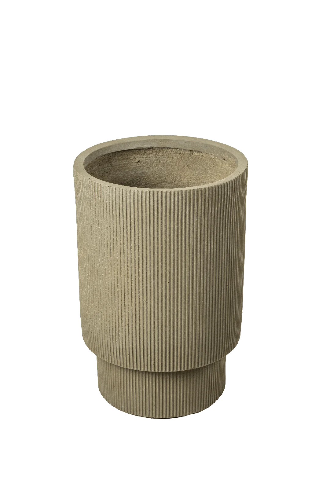 Midi Ribbed Column Planter (Sandstone Matte) | Vyne Midi Ribbed Column Planter (Sandstone Matte) | Vyne Boutique