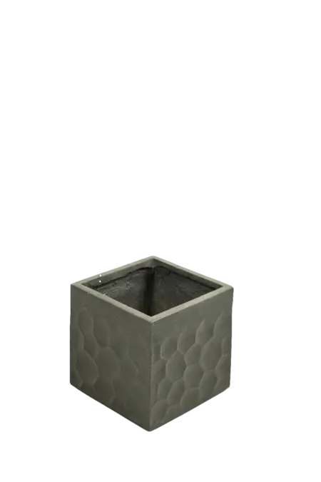 Mini Square Relief Planter (Charcoal Stone) | Vyne Boutique