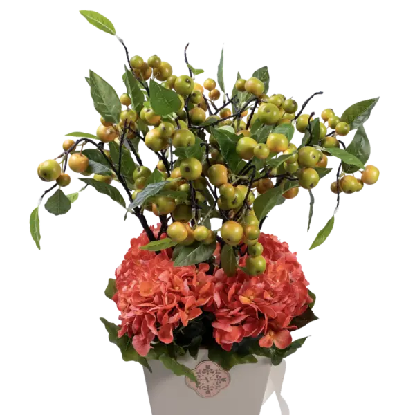 Amber Orchid — Artificial Orange Floral Arrangement | Vyne
