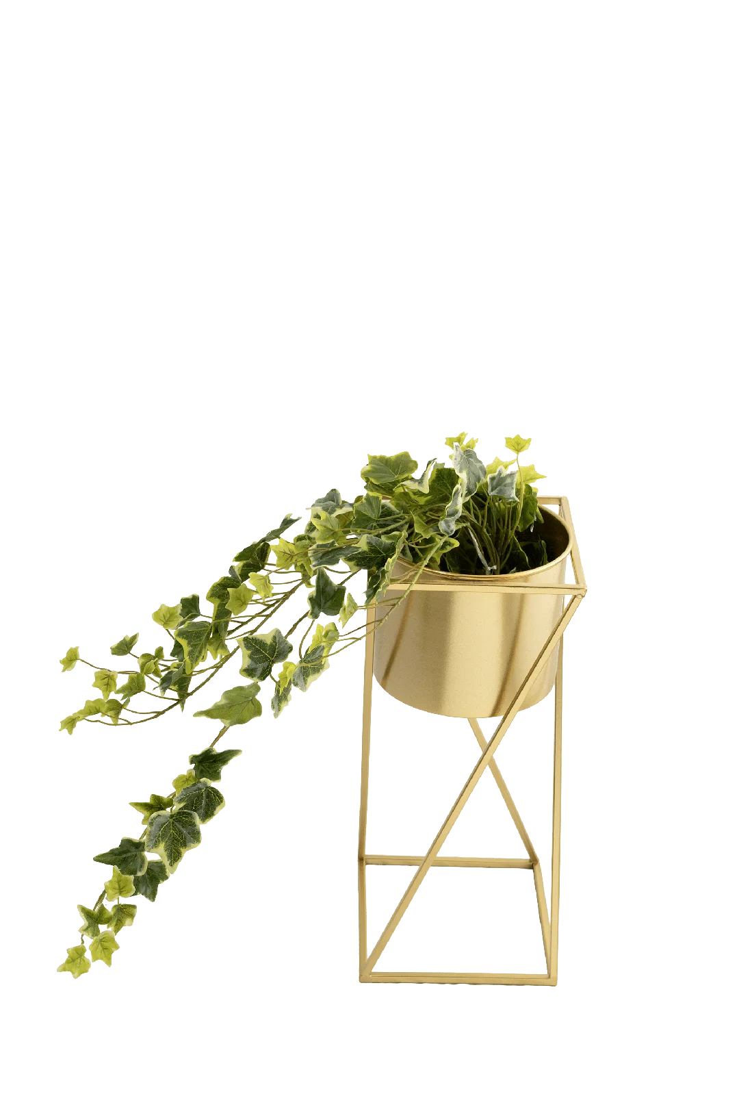 Crisscross Planter Stand Midi (Antique Gold) | Vyne Crisscross Planter Stand Midi