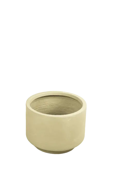 Grand Low Cylinder Planter (Soft Limestone)