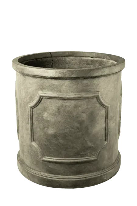 Grand Panel Drum Planter (Smoked Pewter) | Vyne Boutique