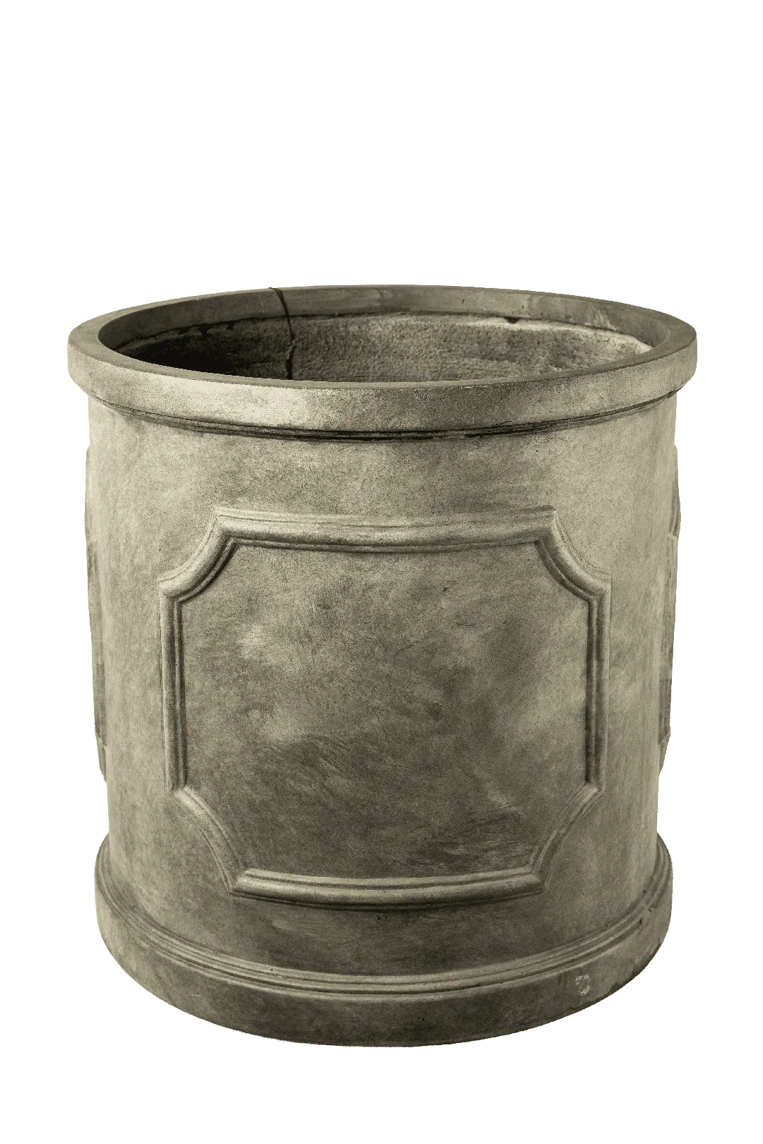 Grand Panel Drum Planter (Smoked Pewter) | Vyne Grand Panel Drum Planter (Smoked Pewter) | Vyne Boutique